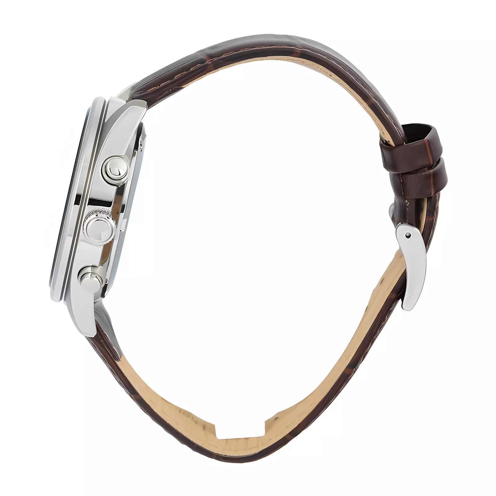 Seiko Chronograph - Jam Tangan Analog Pria - Green Dial Brown Leather Strap - SSB385P1