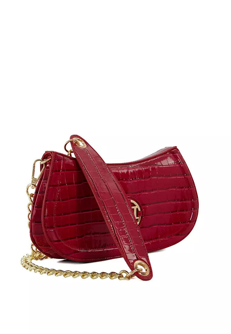 Red croc crossbody bag hot sale