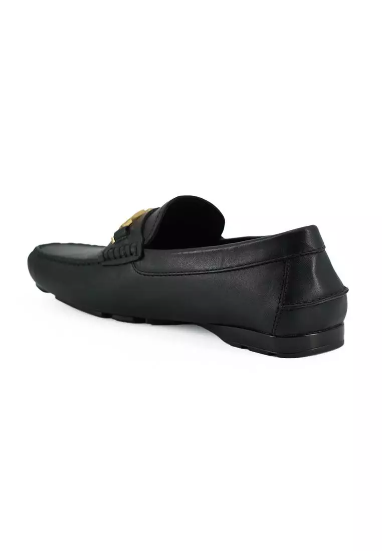 Mens black versace loafers sale