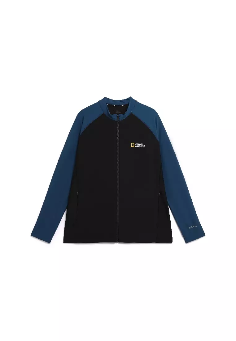 Unisex Color Block Zip Up Rashguard