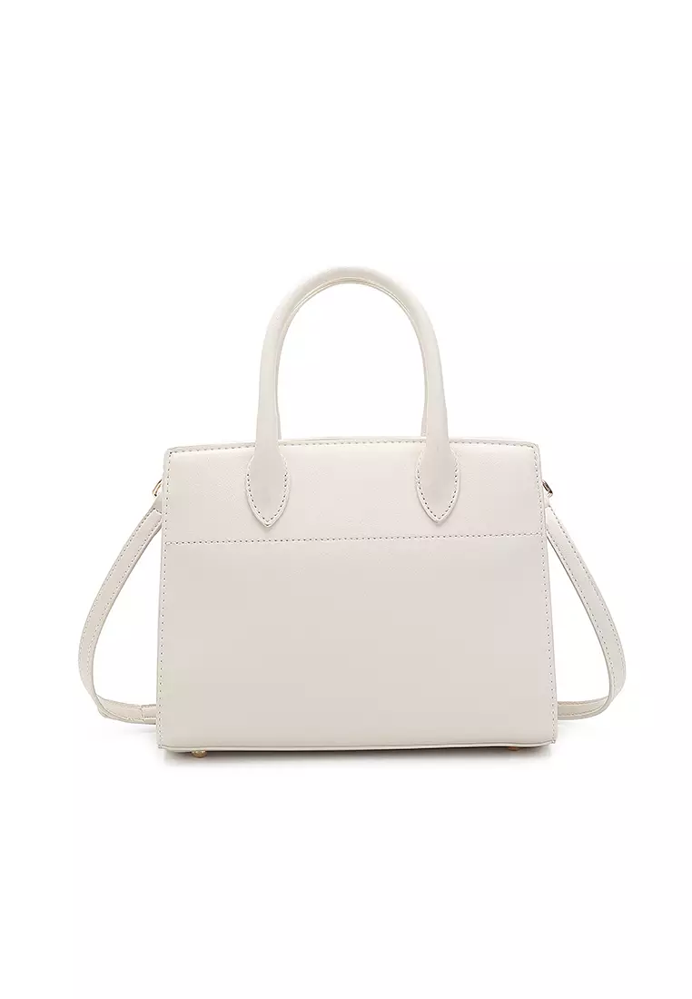 Women's Top Handle Bag / Sling Bag / Crossbody Bag - White