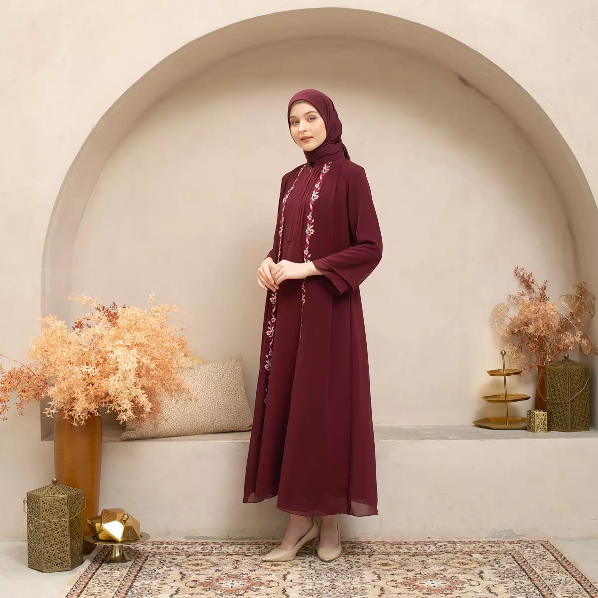 EPC Gamis Audrey - Burgundy - Embroidery Collection