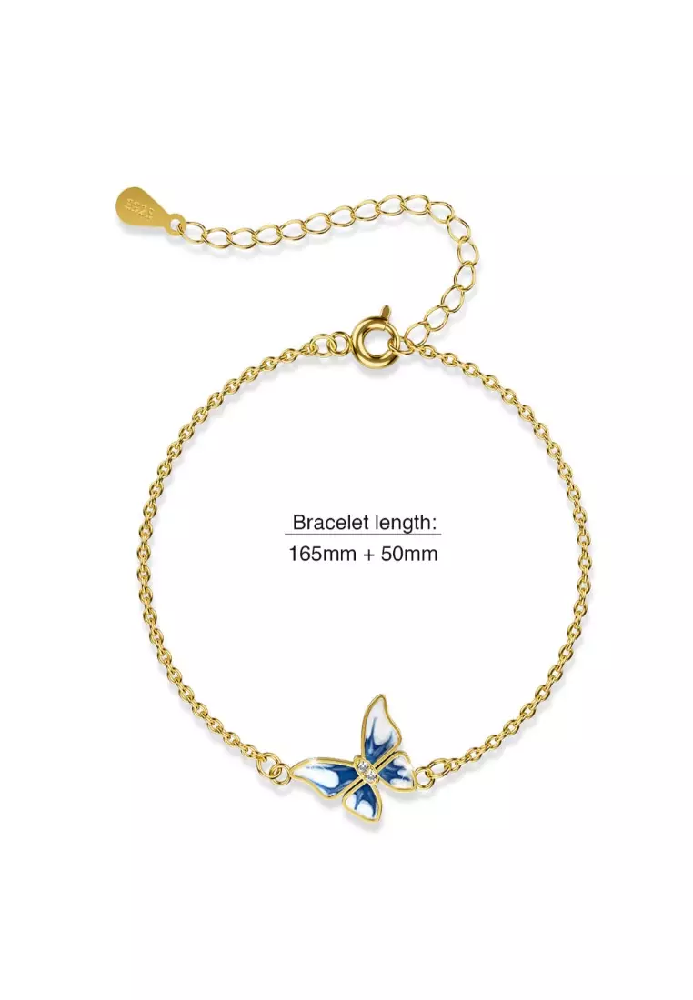 Alice Butterfly Gold Stainless Steel Bracelet