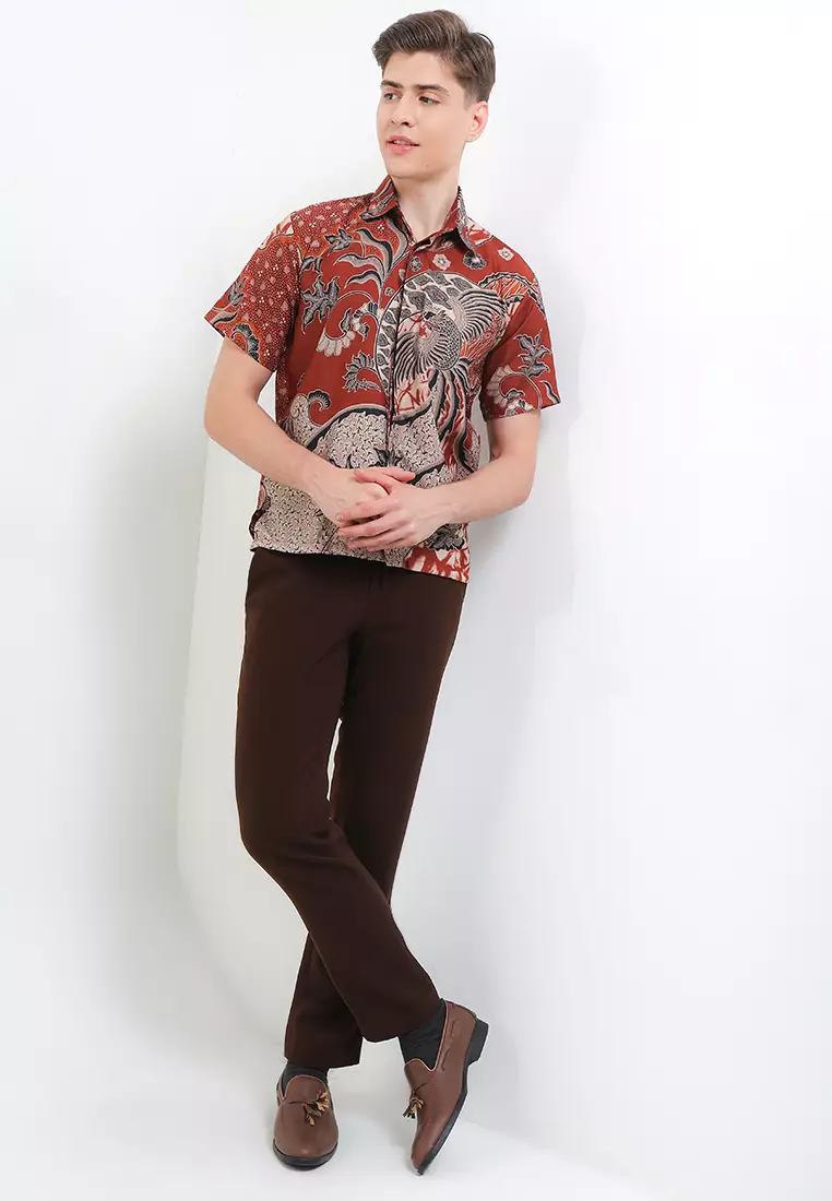 Garuda Kemeja Batik Exclusive Premium Pria Casual Modern Lengan Pendek