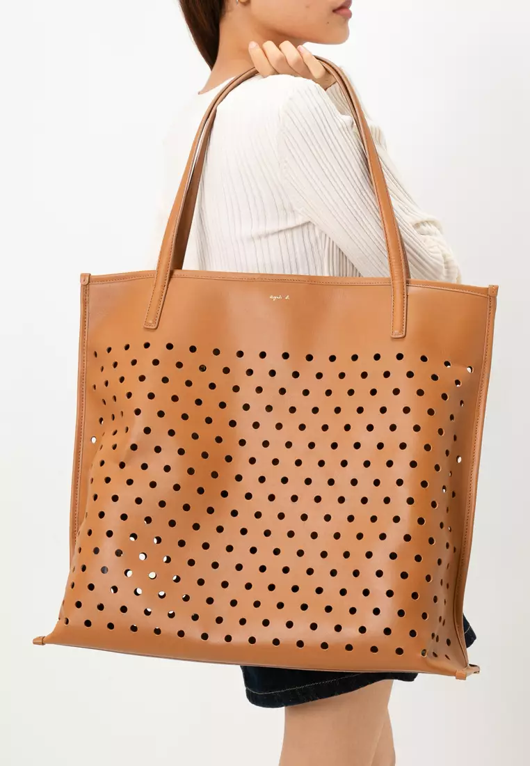 Perforated Leather Tote Bag
