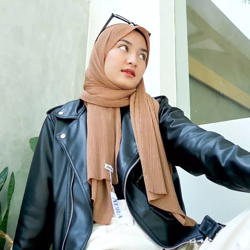 AURA Active Hijab Pashmina Plisket Shawl