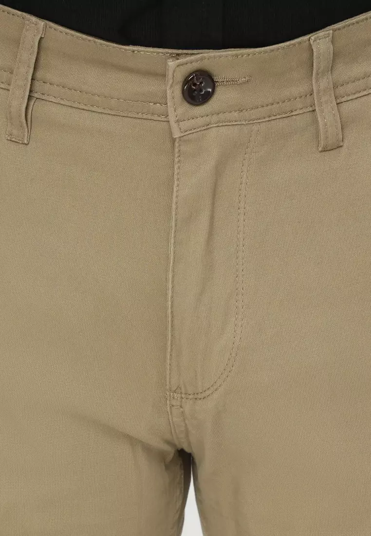 POLICE Celana Chino Panjang Granola Cotton Premium Stretch Regular Fit Pria