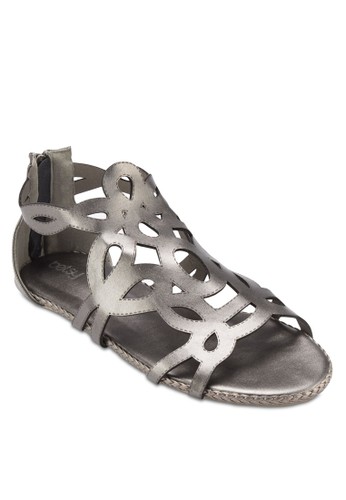 鏤空包跟平底涼鞋,zalora時尚購物網的koumi koumi 女鞋, 鞋