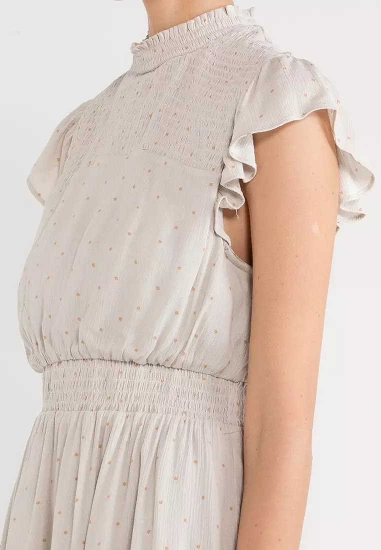 Uo gabby ruffle babydoll midi new arrivals dress