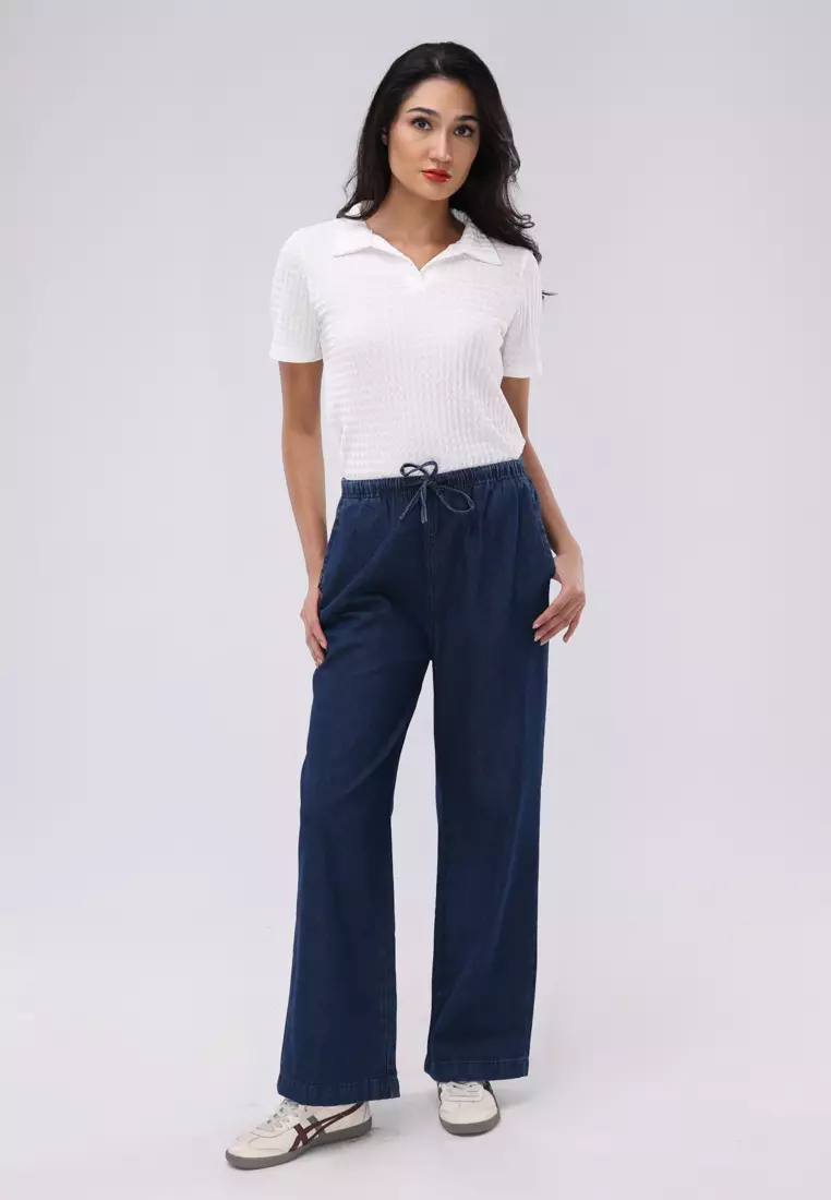 Denim Wide Leg Pants