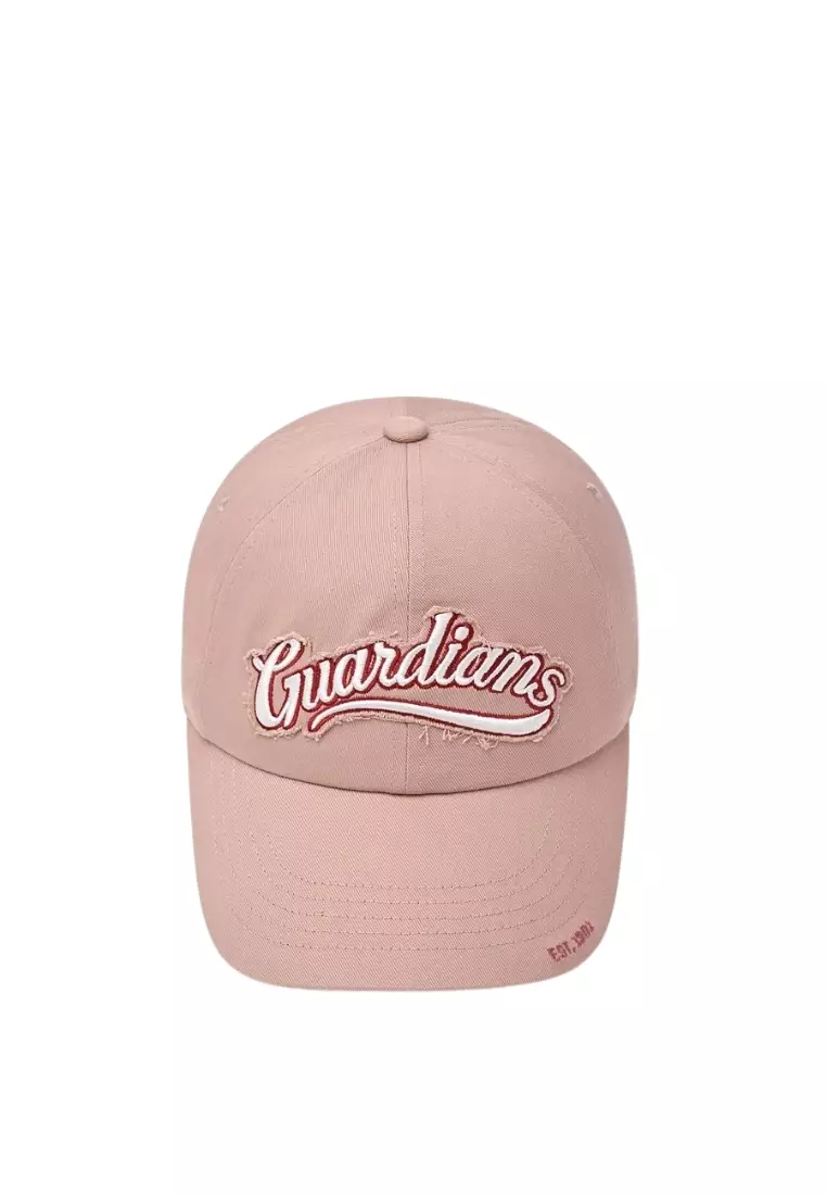 Varsity Vintage Cursive Damage Unstructured Ball Cap - Cleveland Light Peach