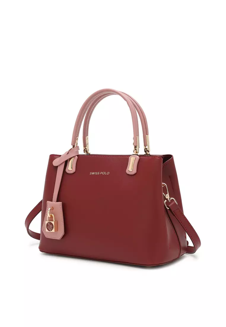 Women's Top Handle Bag / Sling Bag / Crossbody Bag (Tas Selempang / Tas Tangan) - Merah