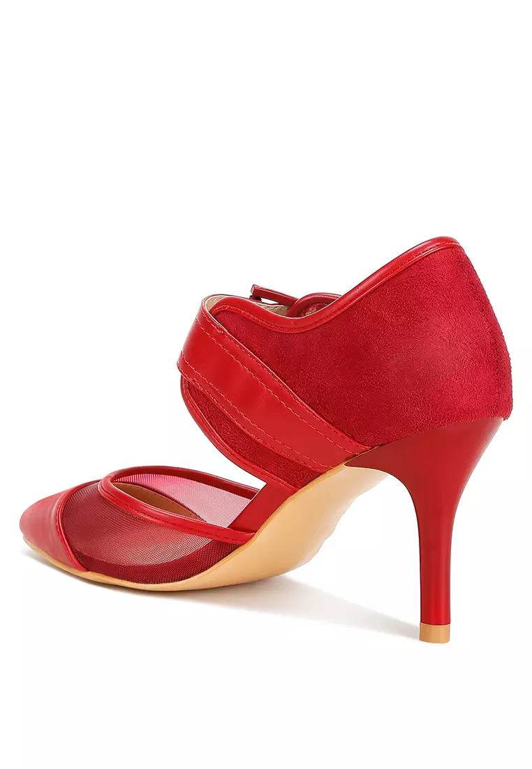 Sandal Pompa Merah Marun