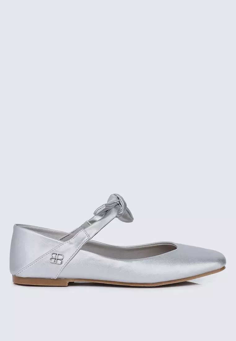 Discount on My Ballerine  shoes - SKU: My Ballerine Brenee Comfy Ballerina In Silver