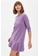 DeFacto purple Short Sleeve Mini Dress 69EF9AAD1C155BGS_1