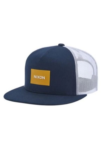 Nixon blue Team Trucker Hat - Midnight Blue / Dark Yellow (C21673452) AA77DACA94783AGS_1