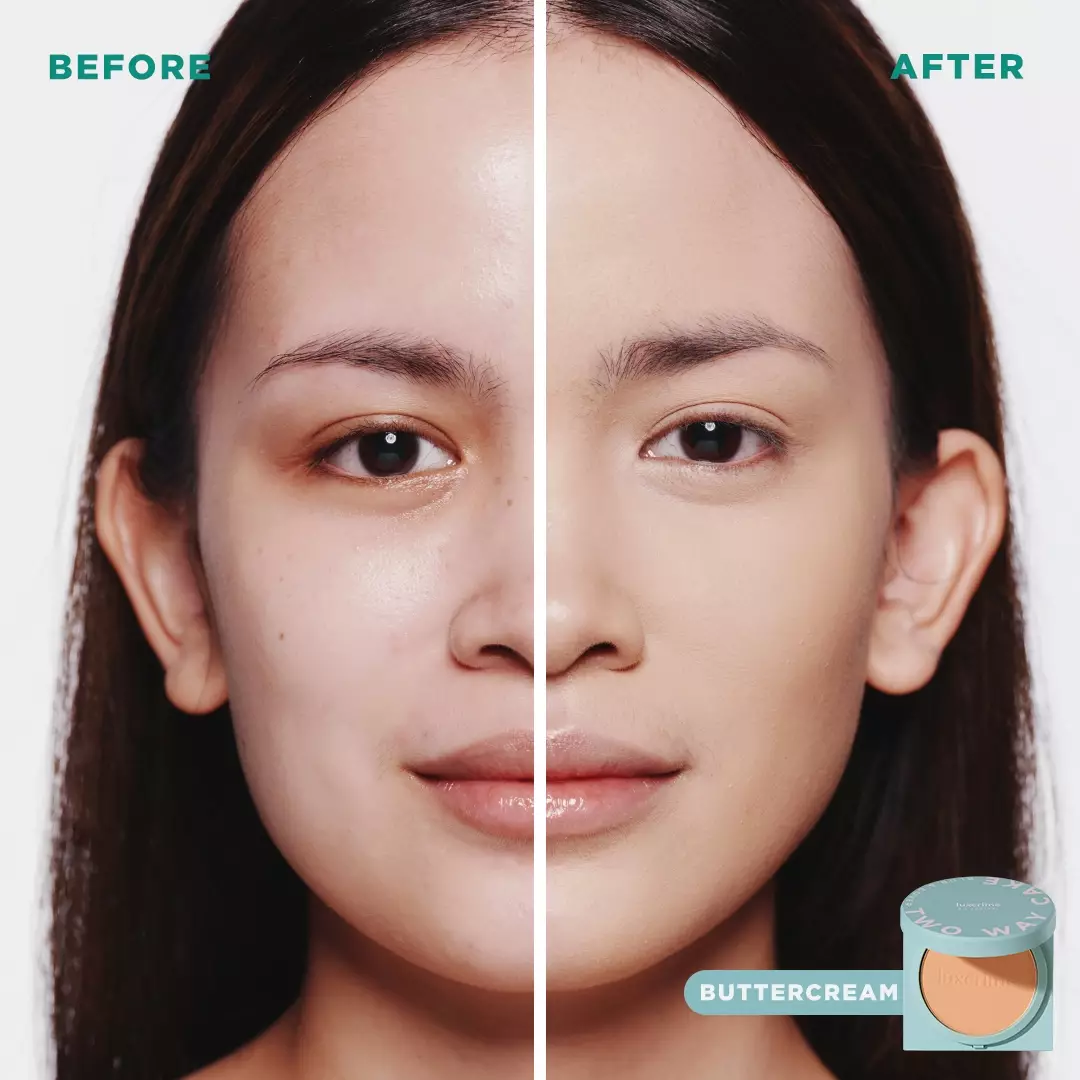 NEW Oil Control Luxcrime Blur & Cover Two Way Cake - Buttercream