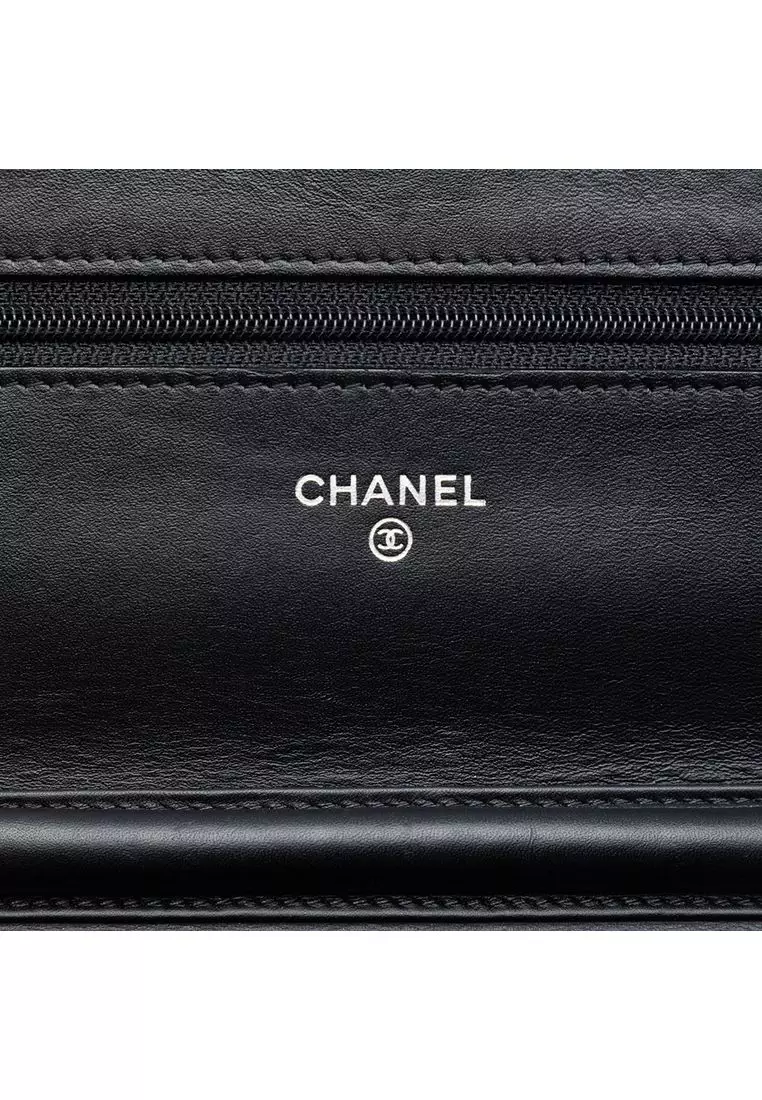Pre-Loved Chanel Cc Patent Wallet On Chain