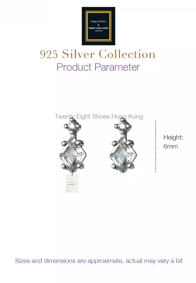 925 Silver Zircon Earrings JW AR-M04007