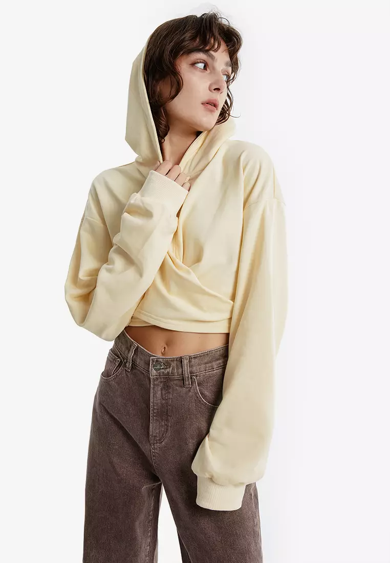 Urban cropped hoodie top