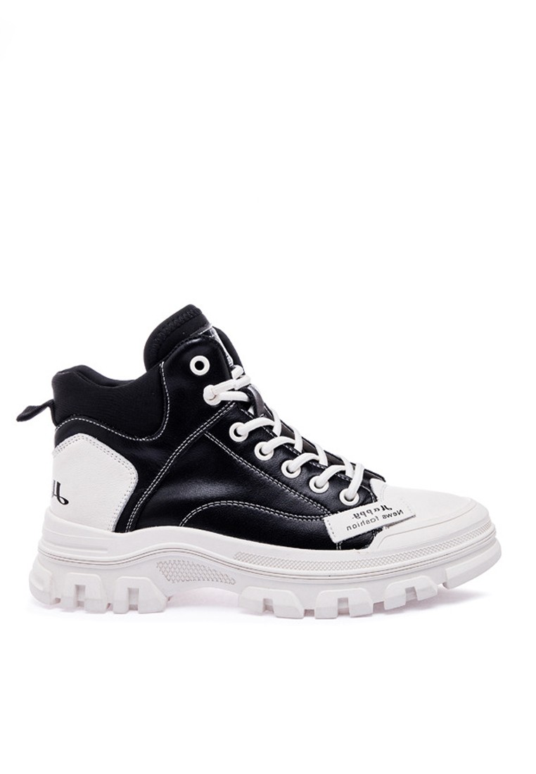 VANSA Cow Leather High-top Lace Up Causal Sneakers VPW-T8630