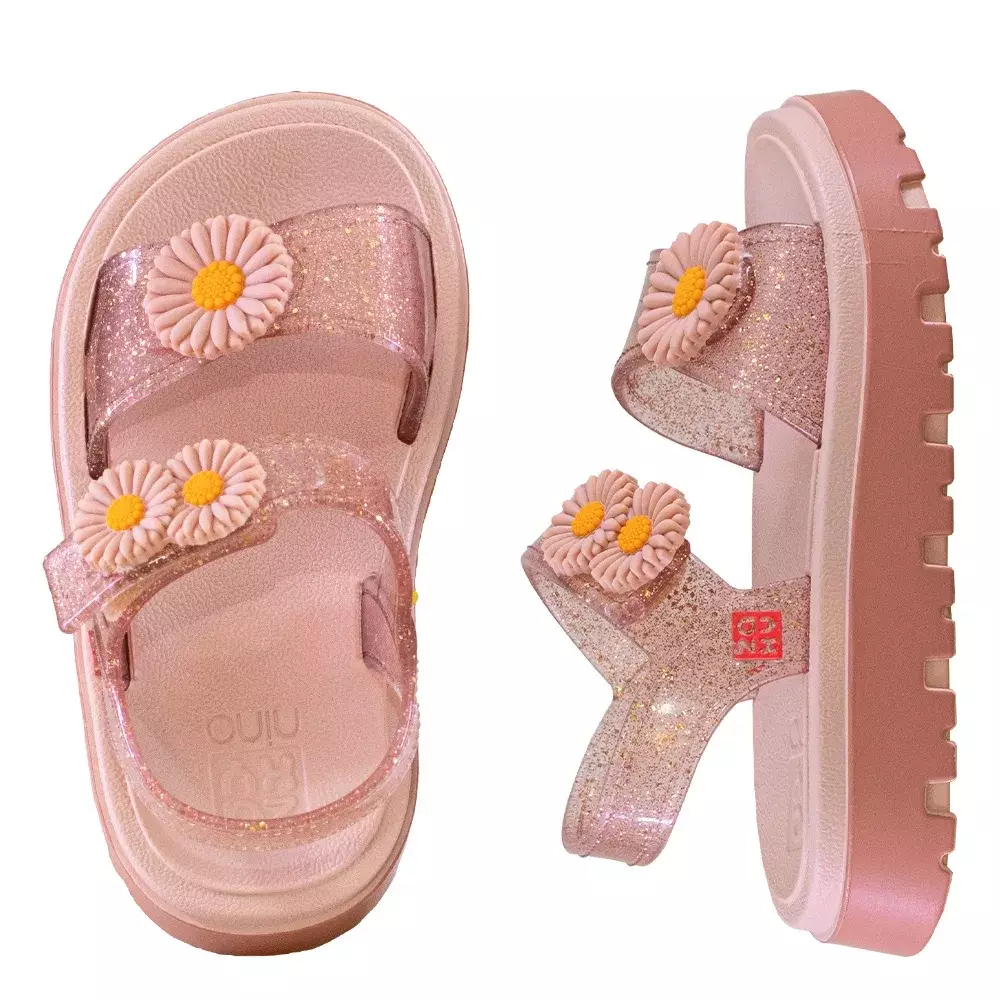 Zaxynina Flower Sand Baby - Sepatu Sandal Bayi Perempuan (Pink Muda)
