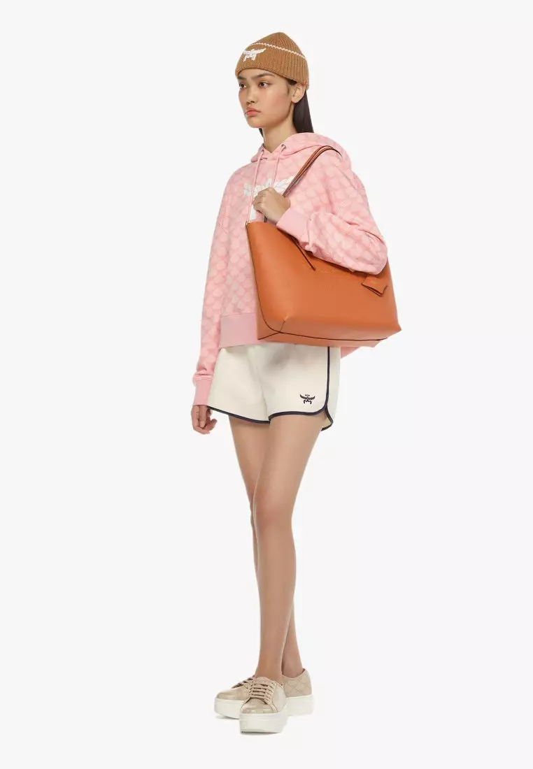 Himmel Shopper in Embossed Logo Leather