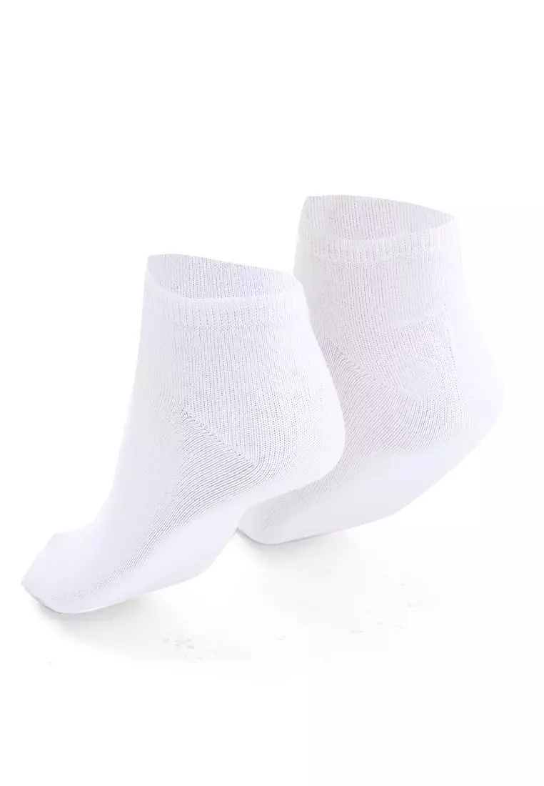 Hamlin Seish Kaos Kaki Pria Wanita Polos Plain Ankle Socks Footwear Material Fabric ORIGINAL - White