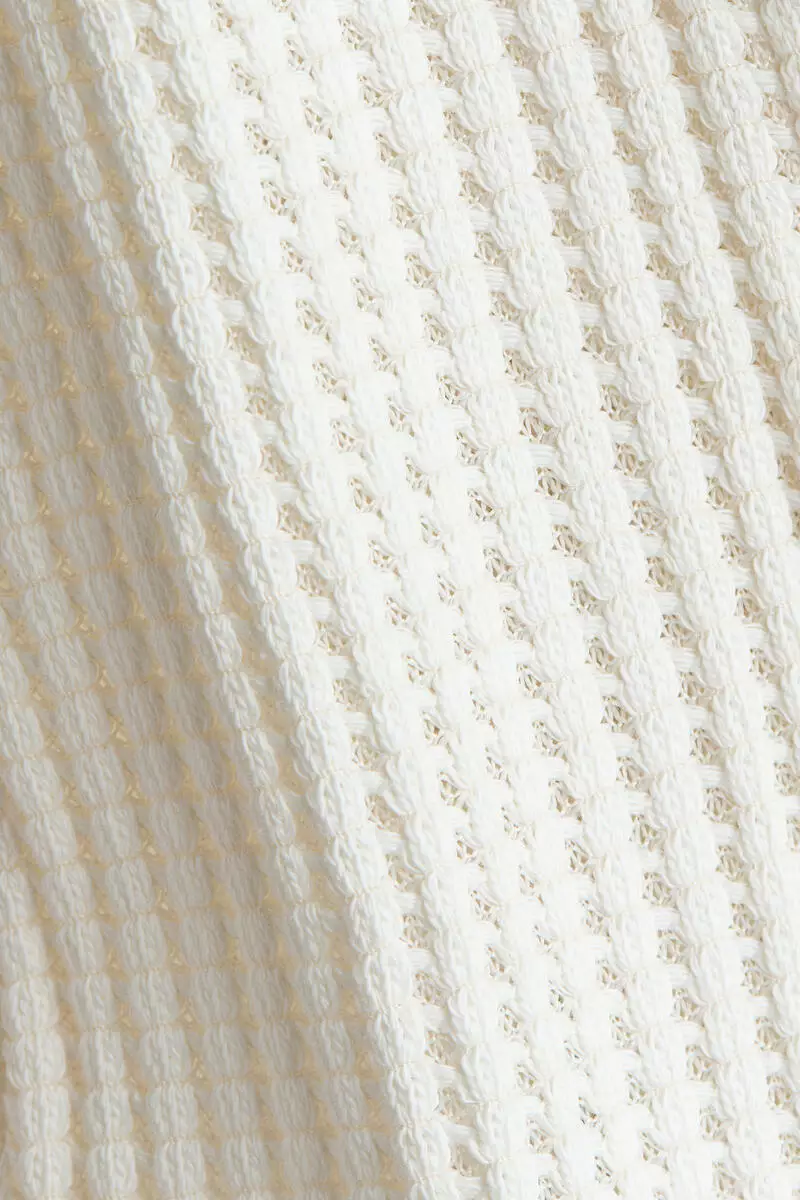 Waffle-knit romper suit
