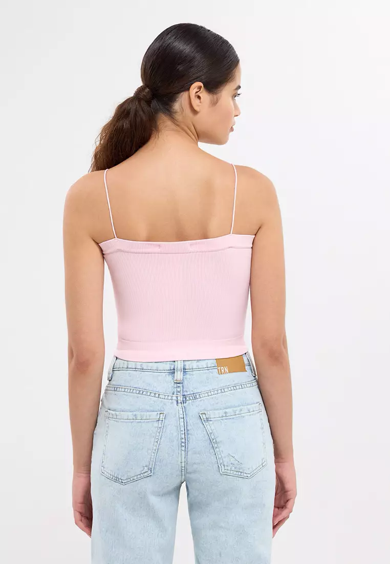 Thin Strap Bandeau Crop Top for Women