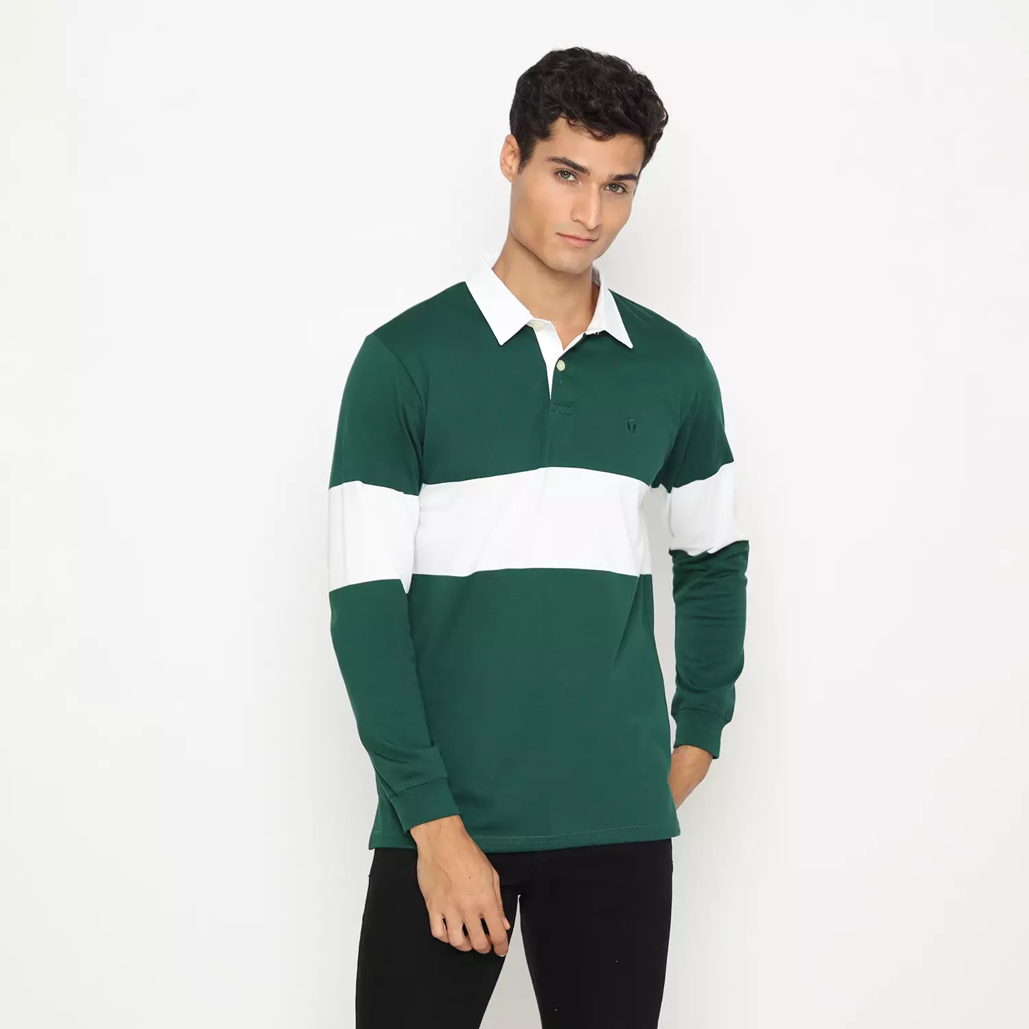 Matsuda Kaos Rugby Polo Shirt Pria Lengan Panjang Nago