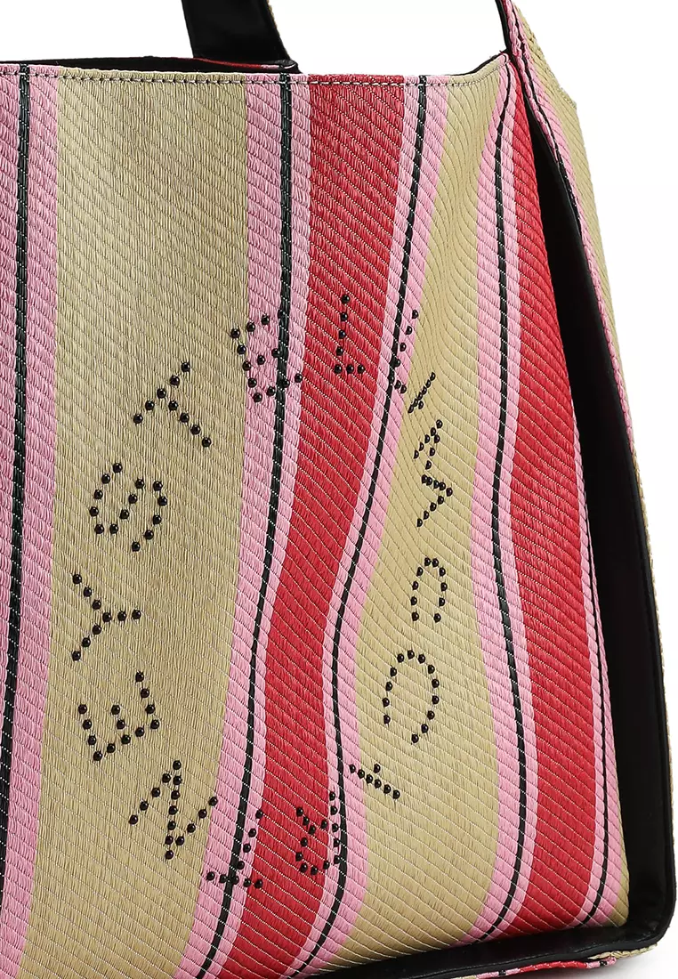トートバッグ Stella Mccartney Pink raffia Stella Logo shopping bag STELLA MCCARTNEY Stella Logo Raffia Tote Bag (ik) 2025 | Buy