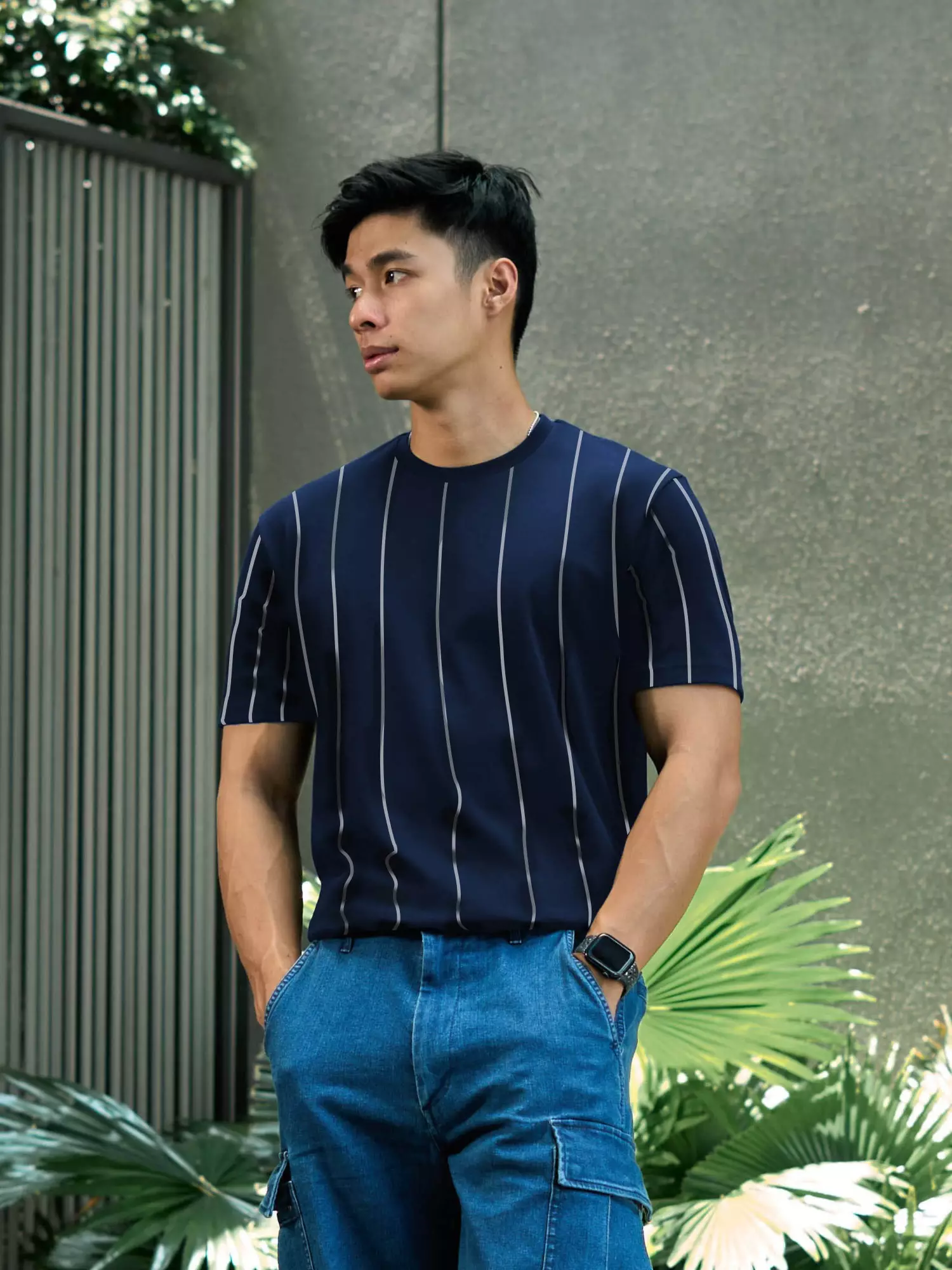 Kale Uranus Navy / Cotton Cloudy / Kaos Boxy Fit / Kaos Korea / Atasan Kaos Pria / Kaos Basic Pria