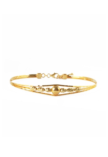 TOMEI gold TOMEI Bangle of Ornately Picturesque Spectacle, Yellow Gold 916 (IL-B0872-2-1C-20) 7D9B5AC3956CE6GS_1