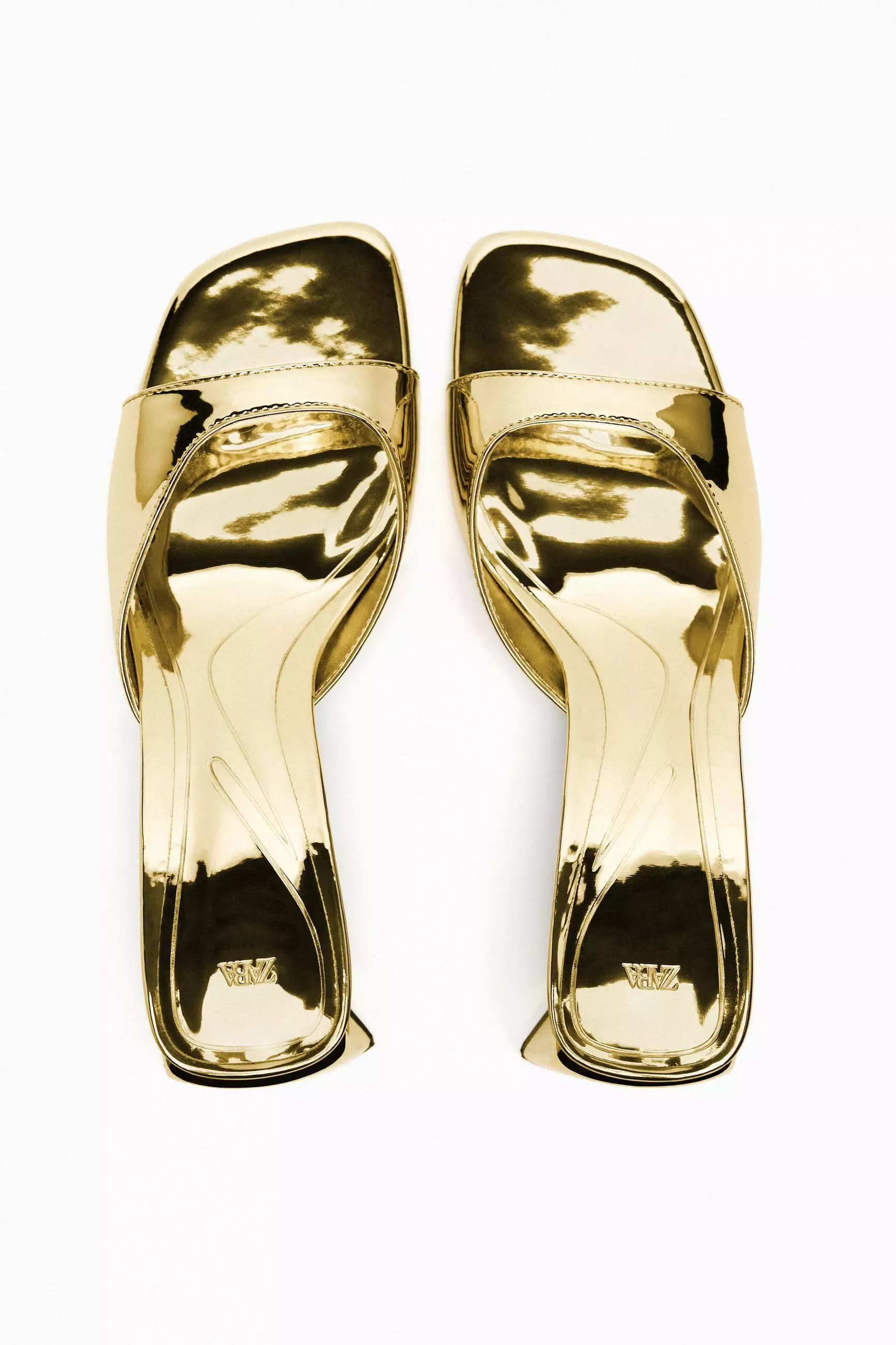 Gold metallic block heel sandals best sale