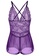 SMROCCO purple Jemma Plus Size Nightie Sleepwear PL8021 (Purple) 0C8ABAA7CD40DCGS_2