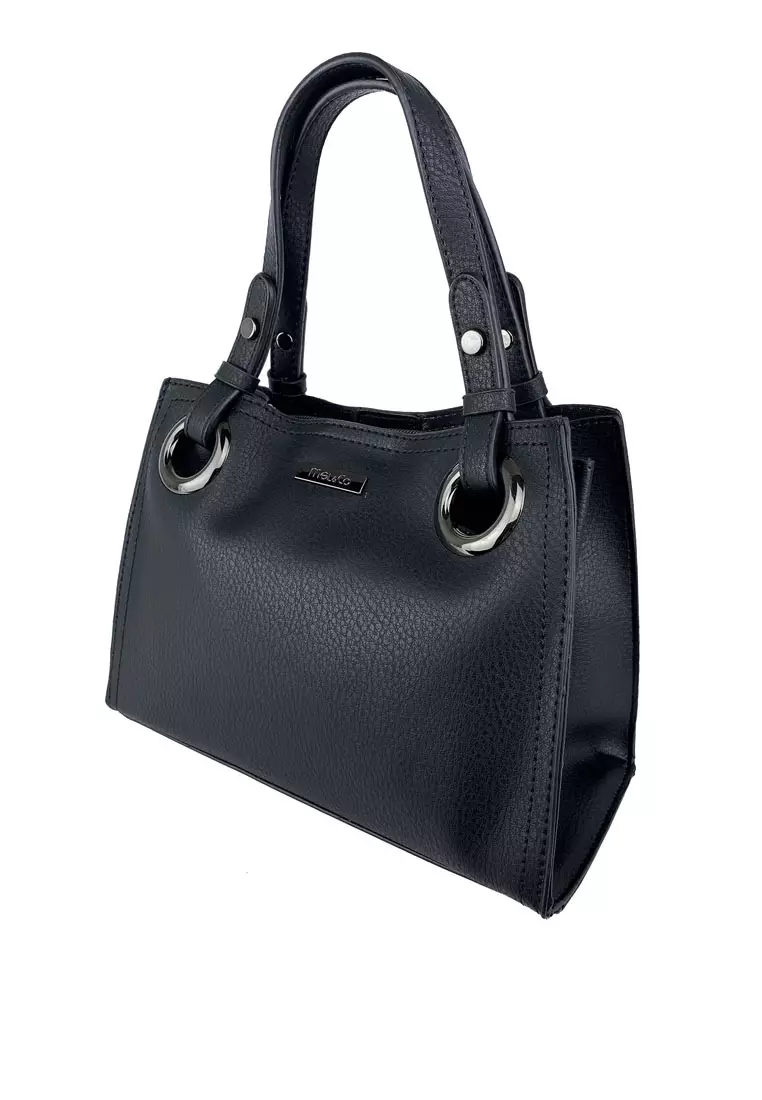 Faux Leather Satchel Bag