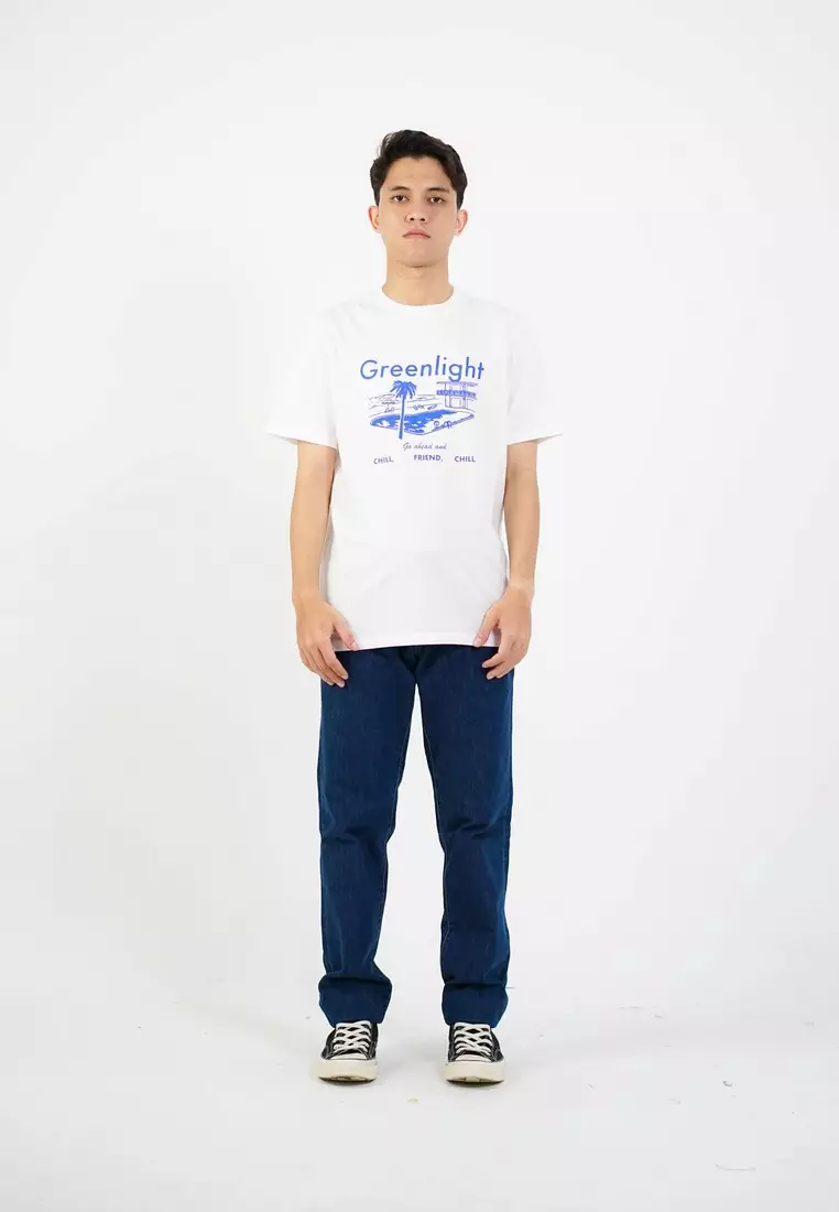 Greenlight Men's T-Shirt Short Sleeve Regular Fit Cotton Beach OL-C220325