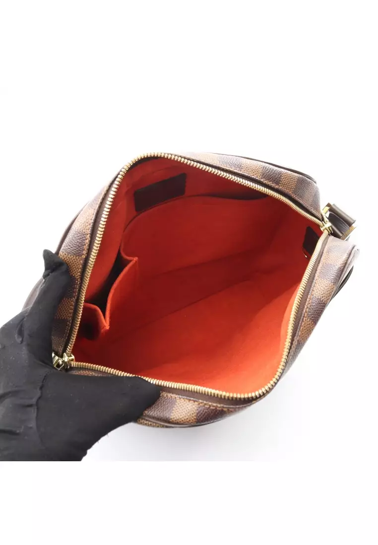 Pre-Loved Louis Vuitton Ipanema GM Damier  ebene Shoulder bag PVC leather Brown