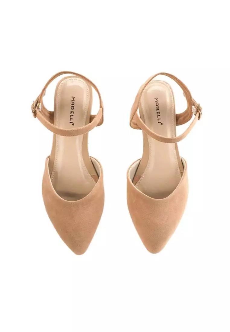 Perth Sepatu Sandal wanita Flat Slip On - Dark Cream