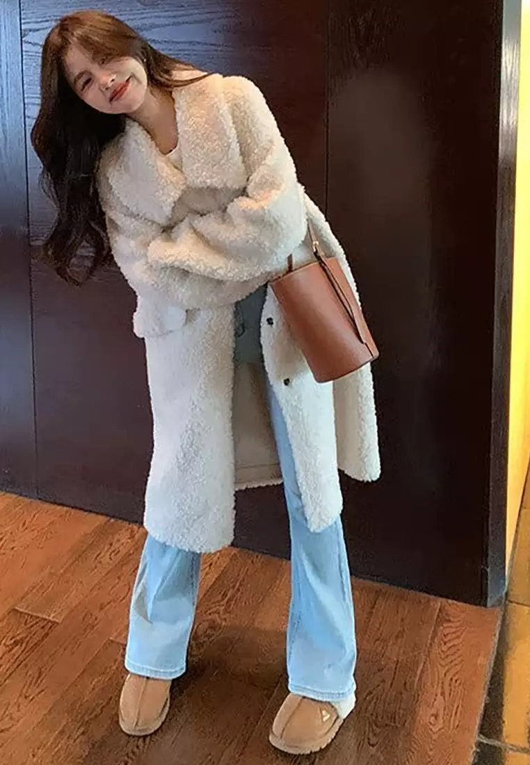 2025 Winter New Korean Style Black Coat CA25102413BK