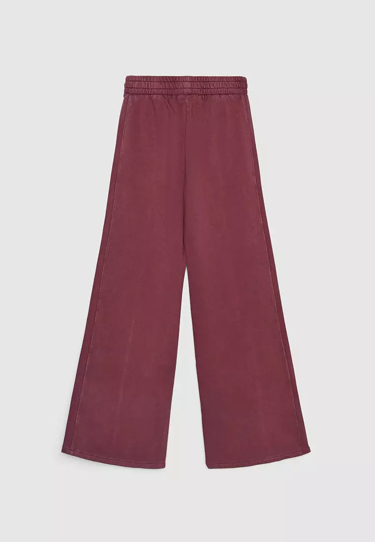 Women's Pintuck Wide-Leg Sweatpants