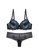 ZITIQUE blue Young Girls' European Style Sexy-ribbon Push Up Padded Nylon Lingerie Set (Bra And Underwear) - Blue 20F14US9C5EEF7GS_1