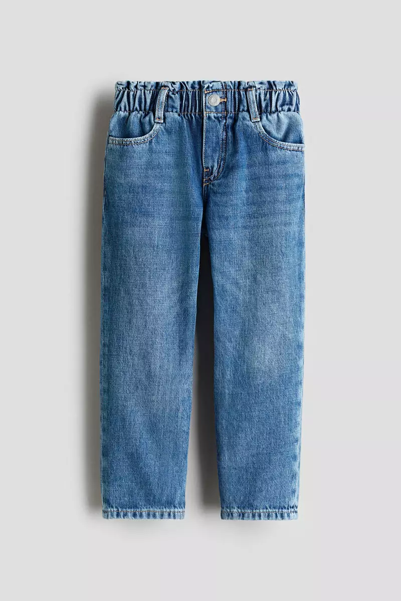 Relaxed paper bag jeans