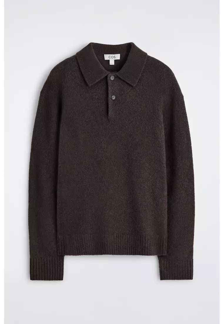 BRUSHED-WOOL POLO SHIRT
