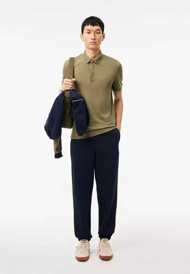 Men's Lacoste Paris Polo Shirt Regular Fit Stretch Cotton Piqué
