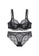 LYCKA black LMM0131a-Lady Two Piece Sexy Bra and Panty Lingerie Sets (Black) 23766US8E4602EGS_1