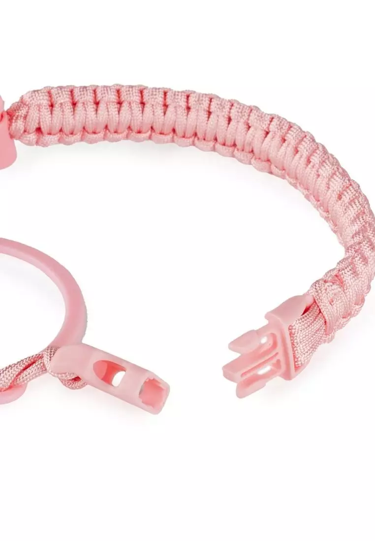 Crossing Paracord Bottle Carrier Strap with Carabiner - Light Pink