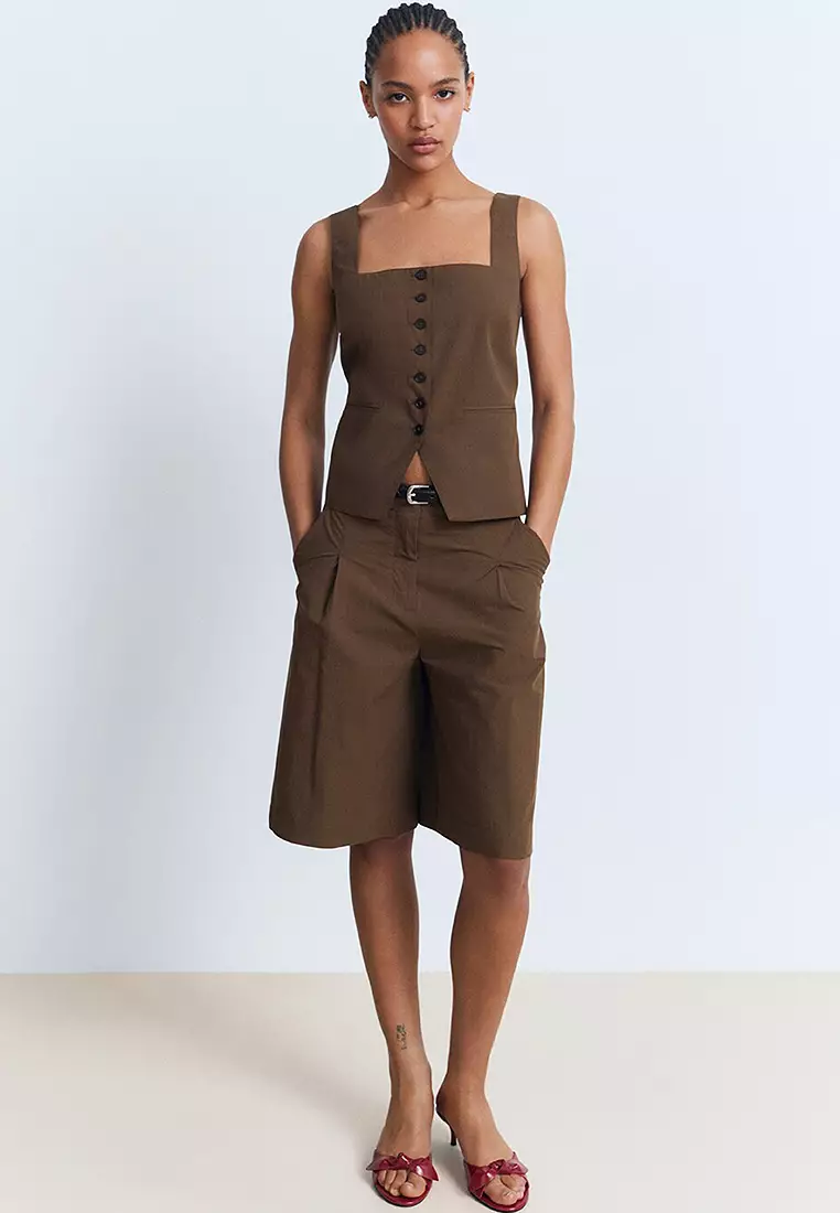 Cotton Suit Bermuda Shorts