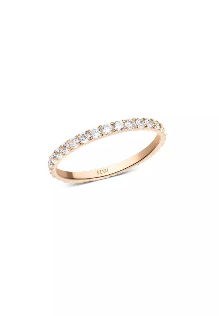 Mirelle Eternity Ring 2.0mm Rose Gold Unisex Ring for women and men stainless steel crystal Ring DW Official Authentic Original Cincin perempuan lelaki DW